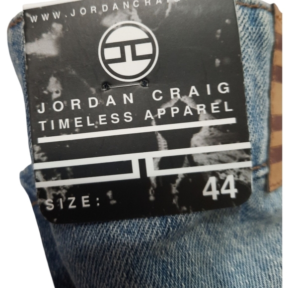 NWT Jordan Craig Light Blue Distressed Jean Shorts Size 44 - Picture 2 of 15